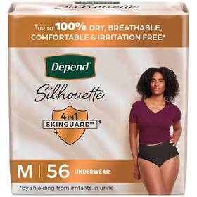 79373109 Depend Silhouette Incontinence And Postpartum Underwear For Women - Maximum