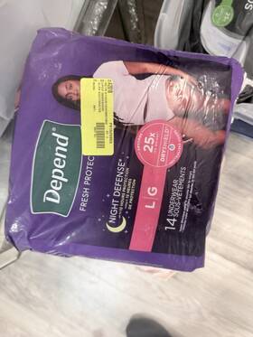 Depend 917525953 Night Defense Women S Incontinence Underwear Overnight L Beige 14 Ct