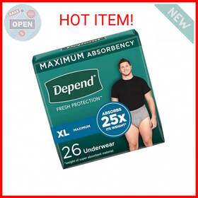 9331 Depend Fresh Protection Adult Incontinence Underwear For Men Disposable Maximu
