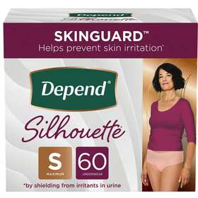 Depend 972670533310 Silhouette Incontinence Underwear Maximum S Pink 60ct