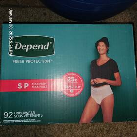 980089668 Depend Women Fresh Protection Incontinence Underwear Size Small 92 Count