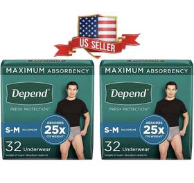 Depend-75004104 Depend Fresh Protection Adult Incontinence Underwear Small/med For Men 72 Count