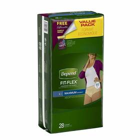 Ki12537 Depend Fit Flex Womens Incontinence Underwear Maximum Absorbency 28 Ct 3 Pack