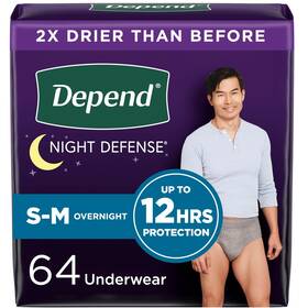 87937520 Depend Night Defense Adult Incontinence Underwear For Men Disposable