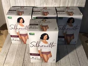 Depends 036000514094 Silhouette Underwear Maximum Absorbency 4 Pair Small Lot Of