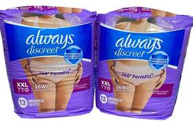 21107660 Depends New Sealed Lot 2 Packs Always Discreet Incontinence Underwear Xxl Max Protect