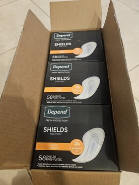 6935641-35641 Depends Pk Im Depend Shields For Men Light Absorbency - 58 Ct