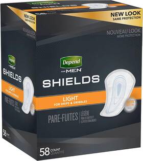43397-38710 Depends Men Dependsmen Incontinence Shields/pads Light Absorbency - 1 Box