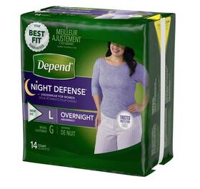 Depends Women 600413172815 Large Overnight - Night Defense Incontinence Underwear For 1