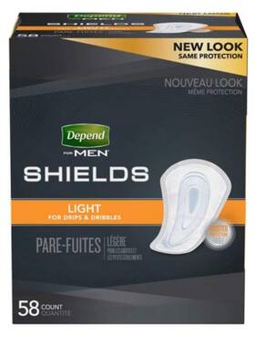 Dependsmen 880851911133 Incontinence Shields/pads Light Absorbency - 1 Box