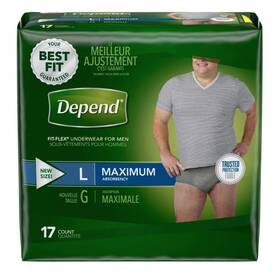 Dependsmen 880863830385 Depends Mens Fitflex Large
