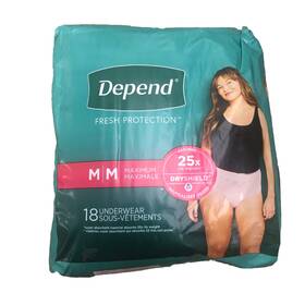 10036000479321 Disposable Underwear Depend Fresh Protection Womens Incontinence And Postpartum Bladder Leak M 18 Ct