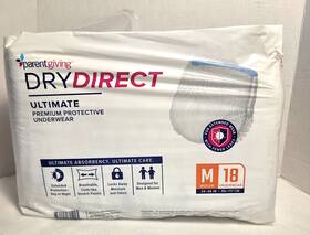 Dry Direct 011809017863 Ultimate Protective Underwear Medium Pack Of 18 By Parentgiving