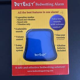 56789 Dryeasy Bedwetting Alarm Volume Control Sounds Vibration Dry Easy New Open Box