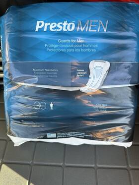 Bcm31302 Drylock Technologies Ltd Presto Guards Maximum Pad Men 12 Inch Pk Of 30