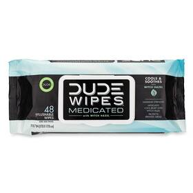Dude 858993006932 Wipes Medicated Flushable Wipe 48 Count Extra Large Witch Hazel 3 Pack 144