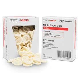 4404m Dukal Tech-med Finger Cot Medium Nitrile Pack Of 144