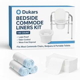 Dukars Bcl-140 Commode Liners With Absorbent Pads 60 Bags 80 Bedside Liners