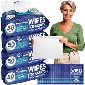 Dura Cleanse 628634093535 Xl Body Wash Wipes For Adults No Rinse Bathing Elderly Incontinence 4pk - 20