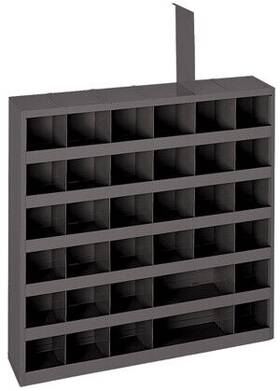 314-95 Durham 36 Opening Adjustable Parts Bin 23.75 Inch X 4.75