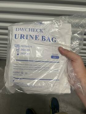 Ub2ta8-5 Dwcheck Adult Urine Bag 2000 Ml Pack Of 5 Sterile Collector
