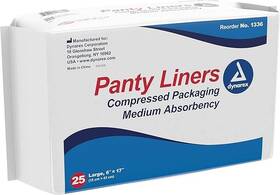 1336 Dynarex Unisex Pad Pant Liners L 6 Inch X 17 5 Pks Of 25 Ct Free Priority Ship