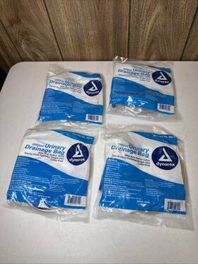 Dynarex 616784427119 Anti-relux Econo Drain Bag - #4271 Lot Of 4 New