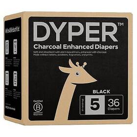 89452964 Dyper Charcoal Enhanced Diapers - Size 5 36ct