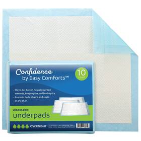 Dfs11901 Easy Comforts Confidence By Ectm Disposable Underpads Pkg Overnight