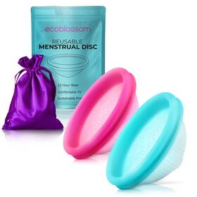 Ecoblossom 850026599503 Reusable Period Disc - Soft For Women Small Teal And Magenta