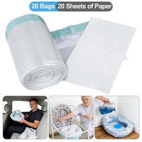 Eeekitonline 616361650688 20pcs Bedpan Liners Disposable Commode Bags With Absorbent Pads Leak Proof Elderly