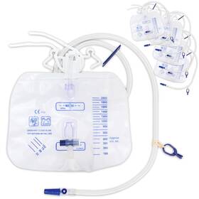 Elera 976892099764 5 Pack Drainage Bag With Anti-reflux Chamber 2000ml Professional Adult Urine