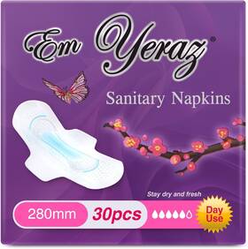 Em Yeraz 195893440337 Women Sanitary Pads Ultra-thin Fast Absorbency With Wings Size 5 30