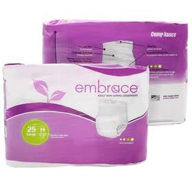 Embrace 898777001043 Premium Protection Incontinence Underwear Maximum Absorbency And