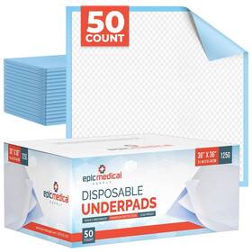 Epic Medical Supply 850042015261 Disposable Bed Pads Adult 36 Inch X Blue Chucks Ad