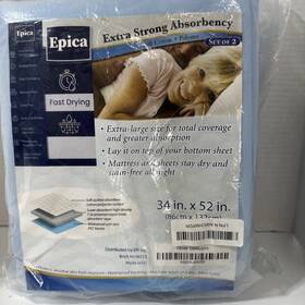 Ebb82659 Epica Bed Pads Washable Waterproof - 34 Inch X52 Incontinence For Adults