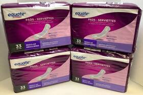 Equate 037867633003 Incontinence Pads For Women Ultimate 132 Total Free Shipping