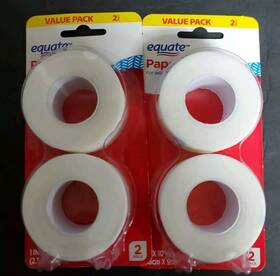 6498408 Equate Paper Tape - Latex-free And Hypoallergenic Value Pack 4 Count