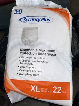 2027 Essentials 725172730752 22 Security Plus 360 Pull-on Disposable Underwear Size Xl Expires