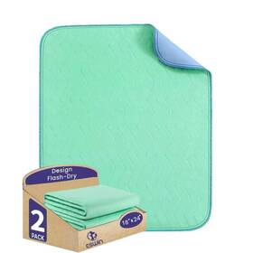 Es-2023wp-gn-1824-2p Eswin Washable Underpads Super Absorbency Reusable Bedwetting Incontinence Pads For