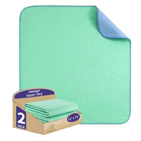 Es-2023wp-gn-3672-2p Eswin Washable Underpads 36 Inch X 72 Pack Of 2 -super Absorbency Reusable Bedwetting
