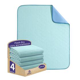 Es-2023wp-lgn-1824-4p Eswin Bed Pads Washable Waterproof Underpads Super Absorbency Reusable