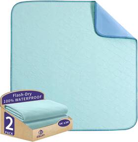 Es-2023wp-lgn-3436-2p Eswin Bed Pads Washable Waterproof Underpads Super Absorbency Reusable Bedwet