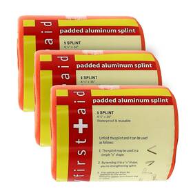 Ever Ready First Aid 726084592827 Universal Aluminum Splint 36 Inch Rolled 3 Pack