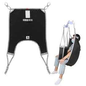 Ez Assistive 763055453855 Patient Lift Divided Leg Sling With Lower Back For Transf
