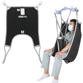 Ez Assistive 763559772452 Patient Lift Divided Leg Sling With Lower Back For Transfer And P