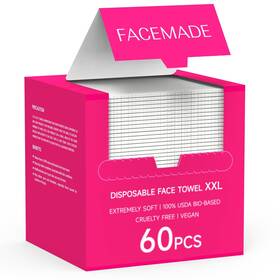 J-2501 Facemade 60 Count Xxl Disposable Face Towels 12 Inch 100% Usda Biobased