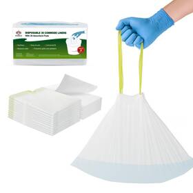 Fl-com-linerpads-01 Fengle 30 Pack Bedside Commode Liners With Super Absorbent Pads And 20 Gloves Di
