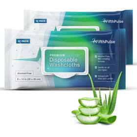 Fifthpulse 810084936849 Disposable Body Wipes For Adults 2 X 40 Packs Premoistened