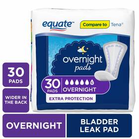 First Quality 313094357388 Equate Womens Overnight Incontinence Pads Ultimate Absorbency 30 Count Comp